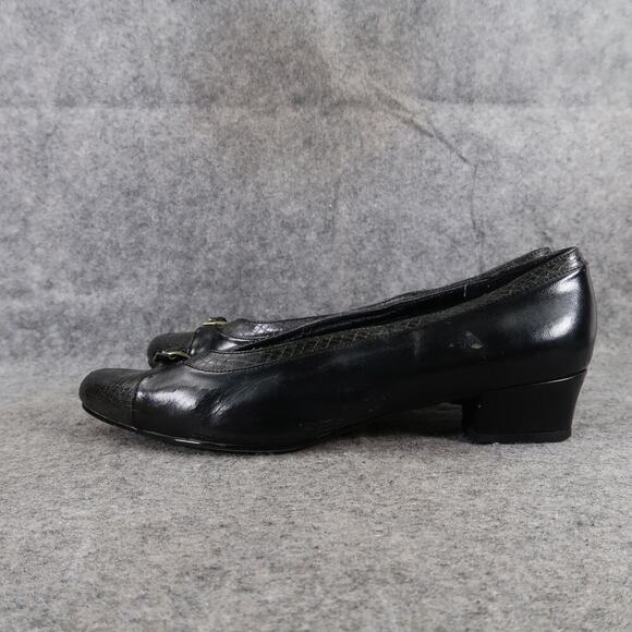 Hush Puppies Shoes Womens 8.5 Pump Loafer Slip On Fashion Cap Toe Retro Classic - Picture 4 of 14